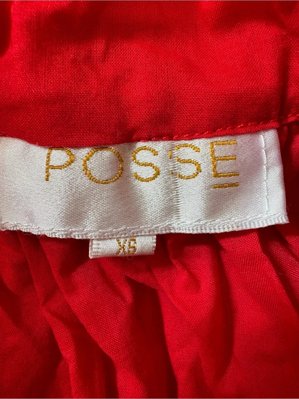 Posse Zina Pineapple Midi Wrap Skirt Red XS Limited Edition 100% Cotton Resort